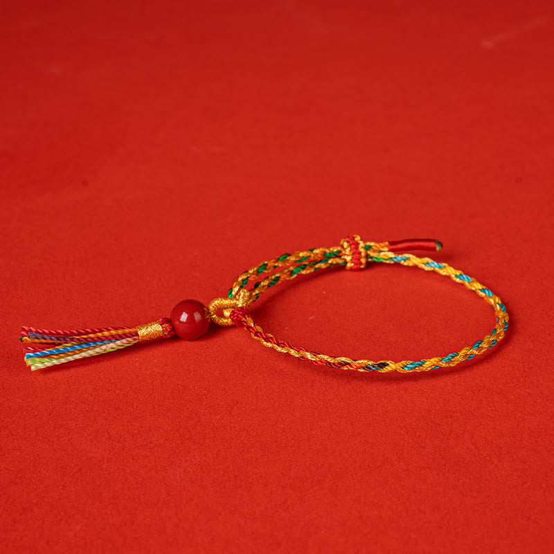 Fortune Jewel Colorful String Cinnabar Concentration Bracelet