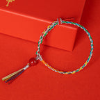 Fortune Jewel Colorful String Cinnabar Concentration Bracelet