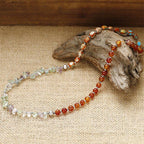 Fortune Jewel Fluorite Red Agate Emperor Stone Power Triple Wrap Bracelet