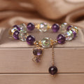 Fortune Jewel Amethyst White Crystal Fox Meditation Bracelet