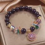 Fortune Jewel Amethyst Green Crystal Citrine White Crystal Spiritual Awareness Bracelet