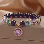 Fortune Jewel Amethyst Green Crystal Citrine White Crystal Spiritual Awareness Bracelet