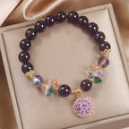 Fortune Jewel Amethyst Green Crystal Citrine White Crystal Spiritual Awareness Bracelet