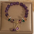 Fortune Jewel Amethyst Green Crystal Citrine White Crystal Spiritual Awareness Bracelet