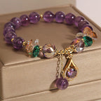 Fortune Jewel Amethyst Green Crystal Citrine White Crystal Spiritual Awareness Bracelet