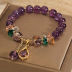 Fortune Jewel Amethyst Green Crystal Citrine White Crystal Spiritual Awareness Bracelet