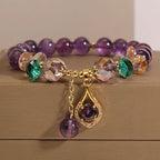Fortune Jewel Amethyst Green Crystal Citrine White Crystal Spiritual Awareness Bracelet