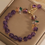 Fortune Jewel Amethyst Green Crystal Citrine White Crystal Spiritual Awareness Bracelet