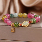Fortune Jewel Tourmaline Fu Character Love Bracelet