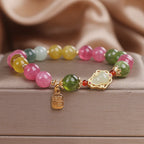 Fortune Jewel Tourmaline Fu Character Love Bracelet
