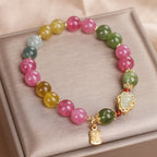 Fortune Jewel Tourmaline Fu Character Love Bracelet