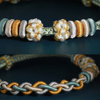 Fortune Jewel String Four Srand Peach Blossom Connection Bracelet