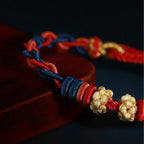 Fortune Jewel String Four Srand Peach Blossom Connection Bracelet