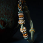 Fortune Jewel String Four Srand Peach Blossom Connection Bracelet