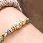 Fortune Jewel String Four Srand Peach Blossom Connection Bracelet