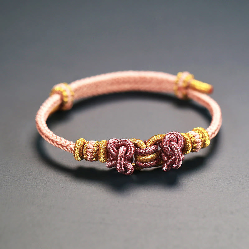 Fortune Jewel Red String Saddle Knot Strength Bracelet
