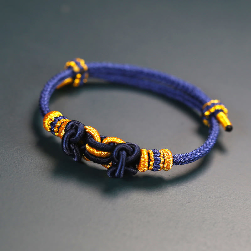 Fortune Jewel Red String Saddle Knot Strength Bracelet