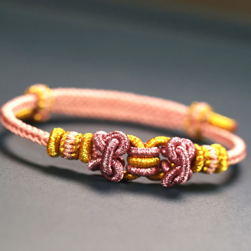 Fortune Jewel Red String Saddle Knot Strength Bracelet