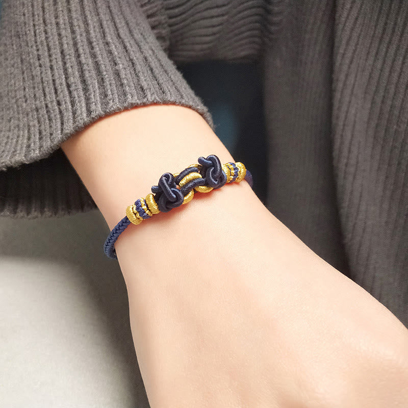 Fortune Jewel Red String Saddle Knot Strength Bracelet