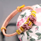 Fortune Jewel Red String Saddle Knot Strength Bracelet