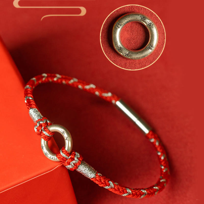 Fortune Jewel Red String 925 Sterling Silver Safe Luck Bracelet