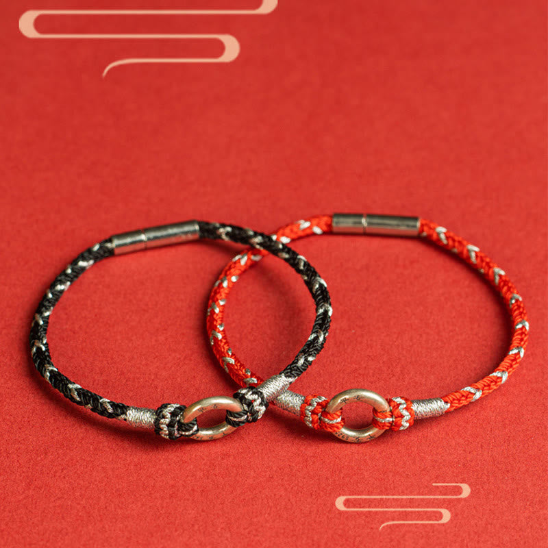Fortune Jewel Red String 925 Sterling Silver Safe Luck Bracelet