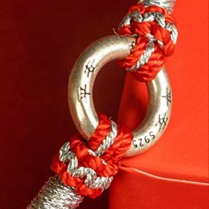 Fortune Jewel Red String 925 Sterling Silver Safe Luck Bracelet