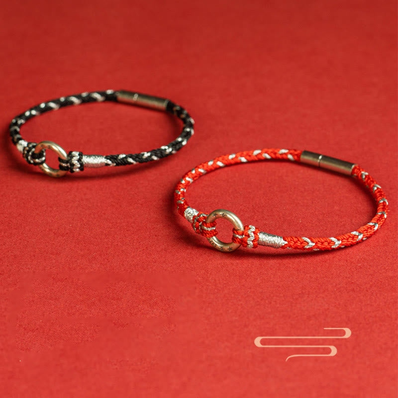 Fortune Jewel Red String 925 Sterling Silver Safe Luck Bracelet