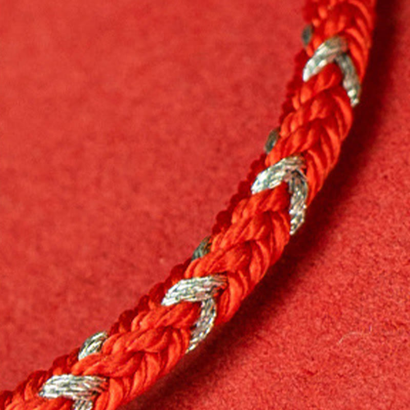 Fortune Jewel Red String 925 Sterling Silver Safe Luck Bracelet