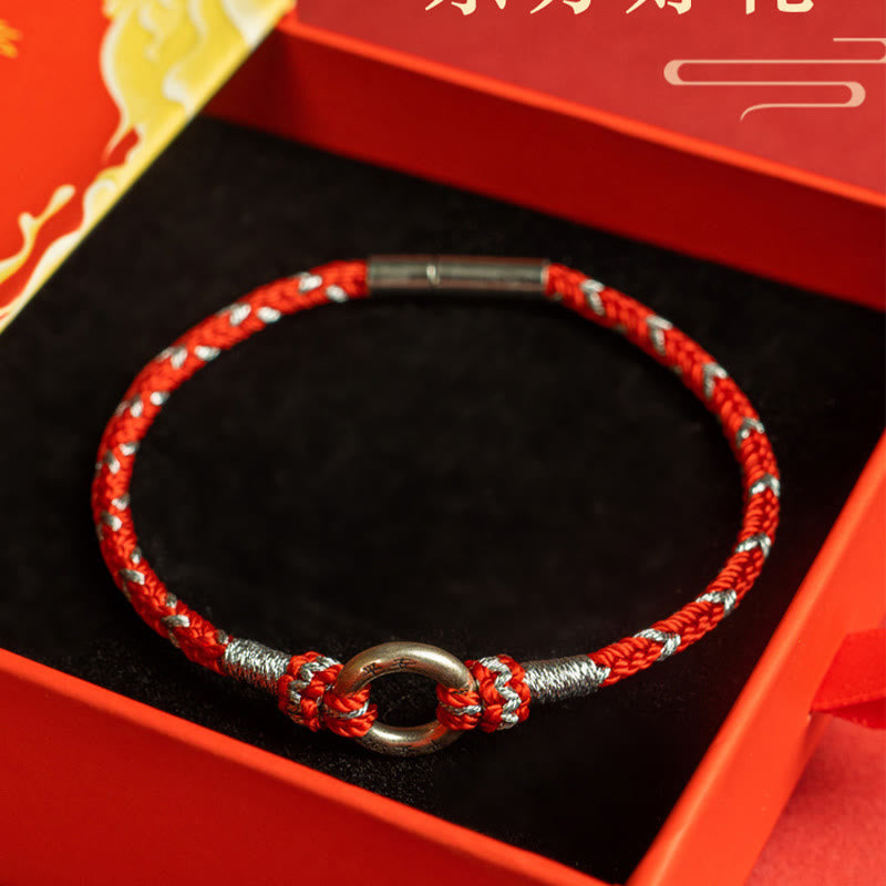 Fortune Jewel Red String 925 Sterling Silver Safe Luck Bracelet