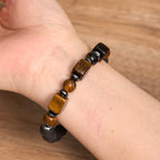 Fortune Jewel Various Crystals Lava Rock Calm Bracelet