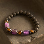 Fortune Jewel Various Crystals Lava Rock Calm Bracelet