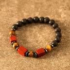 Fortune Jewel Various Crystals Lava Rock Calm Bracelet