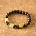 Fortune Jewel Various Crystals Lava Rock Calm Bracelet