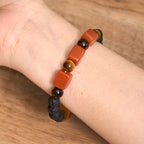 Fortune Jewel Various Crystals Lava Rock Calm Bracelet