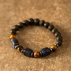 Fortune Jewel Various Crystals Lava Rock Calm Bracelet