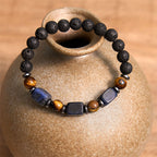 Fortune Jewel Various Crystals Lava Rock Calm Bracelet
