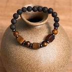 Fortune Jewel Various Crystals Lava Rock Calm Bracelet