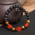 Fortune Jewel Various Crystals Lava Rock Calm Bracelet