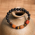 Fortune Jewel Various Crystals Lava Rock Calm Bracelet