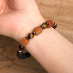 Fortune Jewel Various Crystals Lava Rock Calm Bracelet