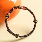 Fortune Jewel Handmade Ingot Pattern Braided String Protection Bracelet