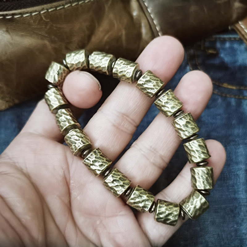 Fortune Jewel Copper Meteorite Crater Pattern Luck Bracelet