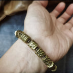 Fortune Jewel Copper Meteorite Crater Pattern Luck Bracelet