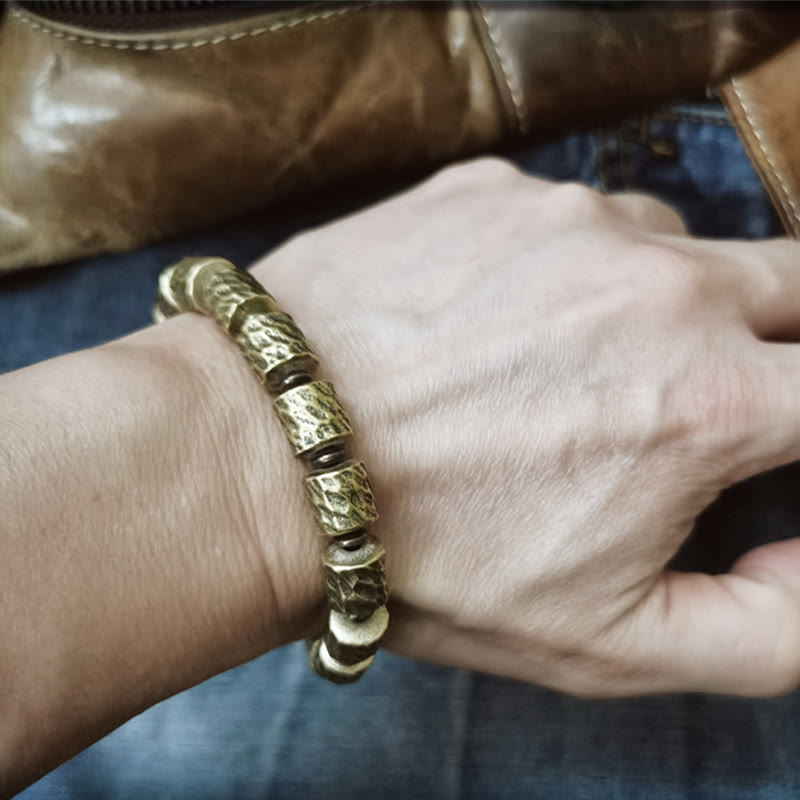 Fortune Jewel Copper Meteorite Crater Pattern Luck Bracelet