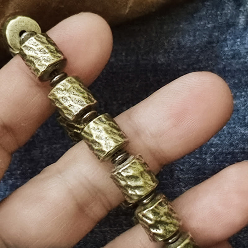 Fortune Jewel Copper Meteorite Crater Pattern Luck Bracelet