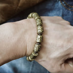 Fortune Jewel Copper Meteorite Crater Pattern Luck Bracelet
