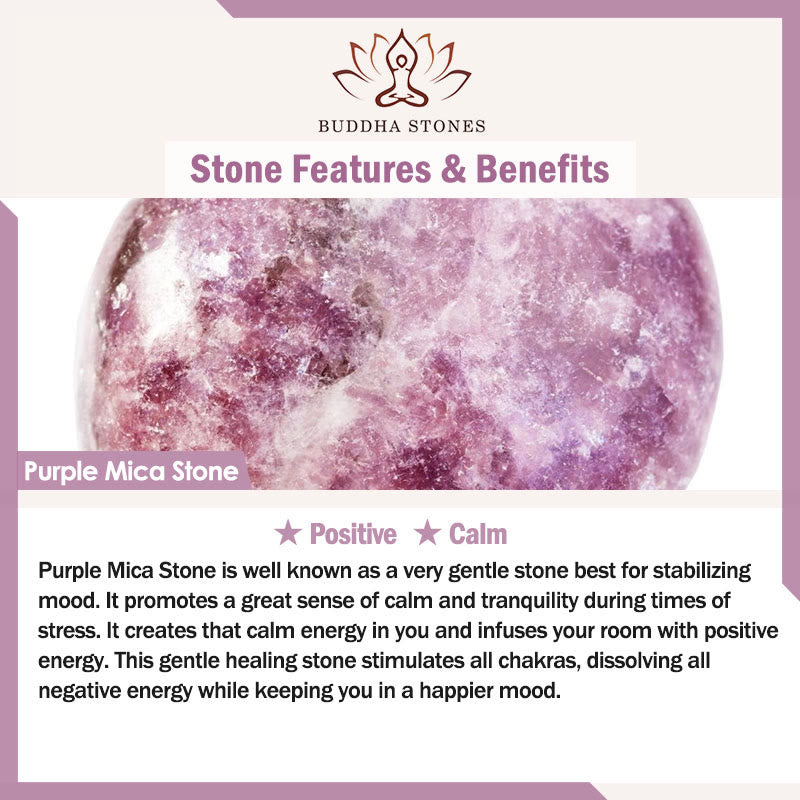 Fortune Jewel Purple Mica Stone Positive Bracelet