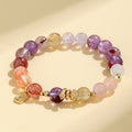 Fortune Jewel Various Crystal Pink Crystal Amethyst Year Of The Snake Lucky Bracelet