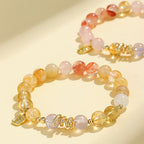 Fortune Jewel Various Crystal Pink Crystal Amethyst Year Of The Snake Lucky Bracelet